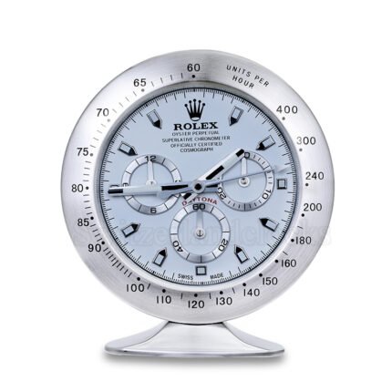 Daytona Steel, White Dial | Desk Clock